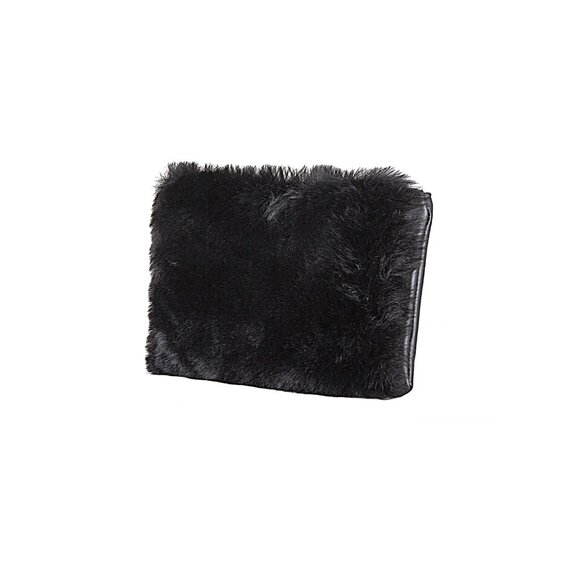 Luxe Fashion Classic Faux Fur Clutch | 1-Piece | Black - Picture 2 of 6